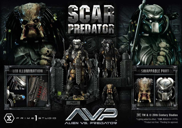The Alien vs. Predator Museum Masterline Series Statue 1/3 Scar Predator Deluxe Version 93 cm 1