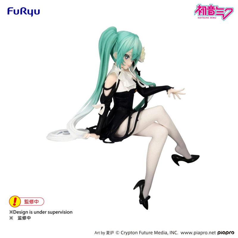Hatsune Miku Noodle Stopper PVC Statue Flower Fairy White Rose 14 cm 3
