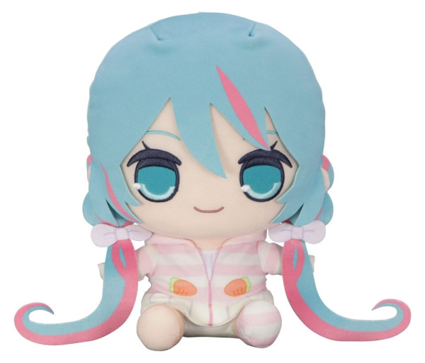 Hatsune Miku Kyurumaru Big Plush Figure Rabbit Ear Hood Pajama 28 cm