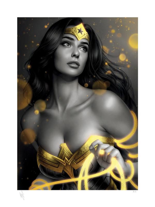 DC Comics: Wonder Woman Black & Gold 46 x 61 cm Art Print - Sideshow Collectibles