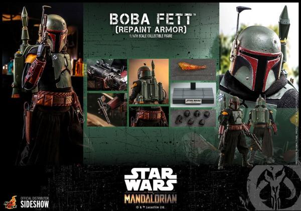 Star Wars The Mandalorian Action Figure 1/6 Boba Fett (Repaint Armor) 30 cm