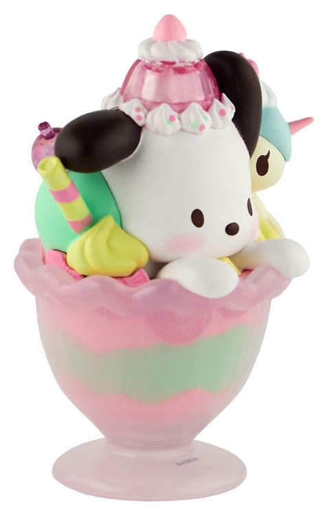 Hello Kitty & Friends Window Box Figure Fast Food Pochacco Pink Unicorn Sundae 9 cm 3