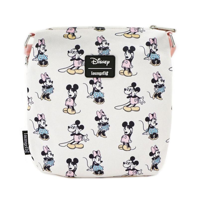 Disney by Loungefly Passport Bag Pastel Minnie Mickey AOP 2