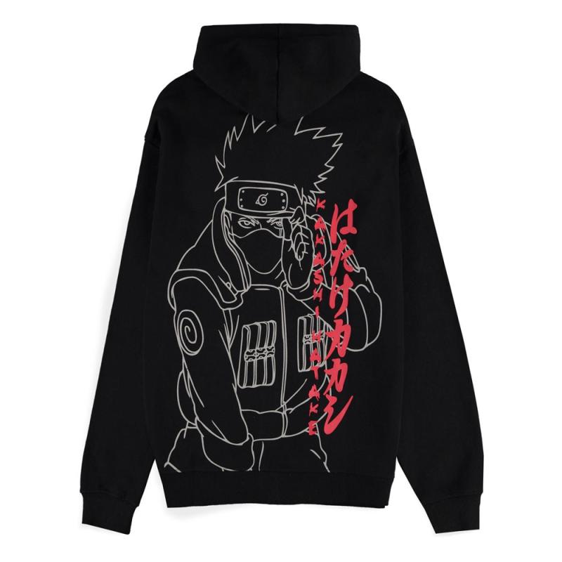 Naruto Shippuden Hooded Sweater Kakashi Line Art Size XS