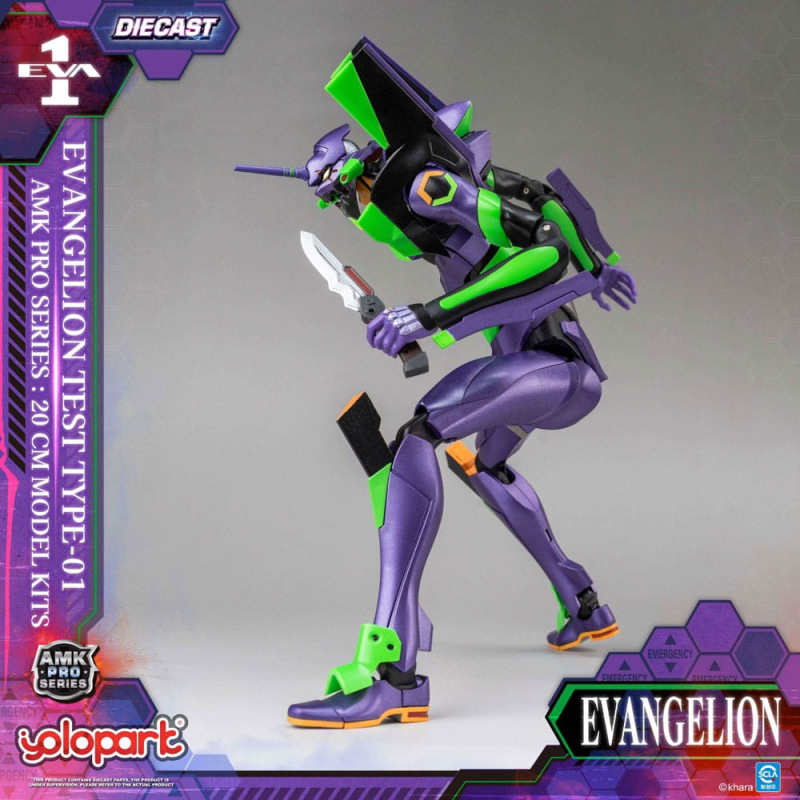 Neon Genesis Evangelion AMK Pro Series Plastic Model Kit Eva-01 Test Type 20 cm 9