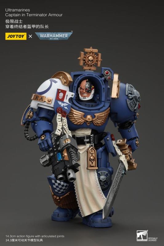 Warhammer 40k Action Figure 1/18 Ultramarines Captain In Terminator Armour 14 cm