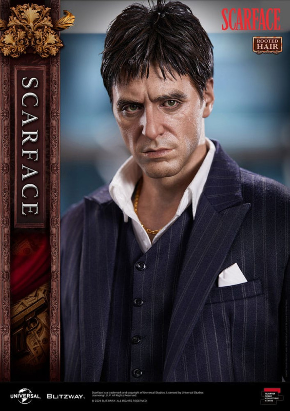Scarface Superb Scale Statue 1/4 Tony Montana (Rooted Hair Version) 53 cm 3
