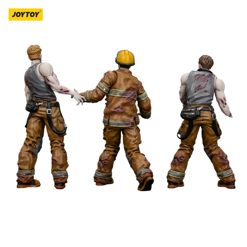 Zombie Dark Source Action Figures 3-Pack Firefighters 8 cm 9
