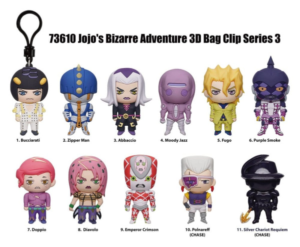 JoJo´'s Bizarre Adventure 3D PVC Bag Clips Series 2 Blind Bag Display (24) 1