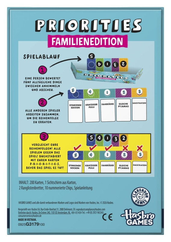 Priorities Card Game Family Edition *German Version* 1