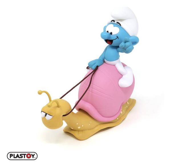 The Smurfs: Money Box Smurf on a Snail's Back 19 cm 7