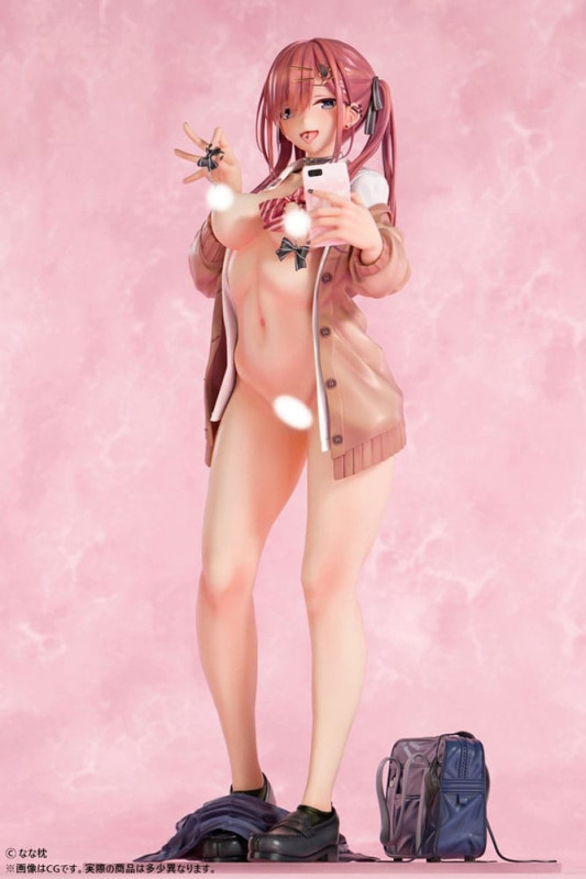 Original Character Statue 1/5 Red-Haired Gyaru-Chan Bare Face Ver. Illustration by Nanamakura 29 cm 5
