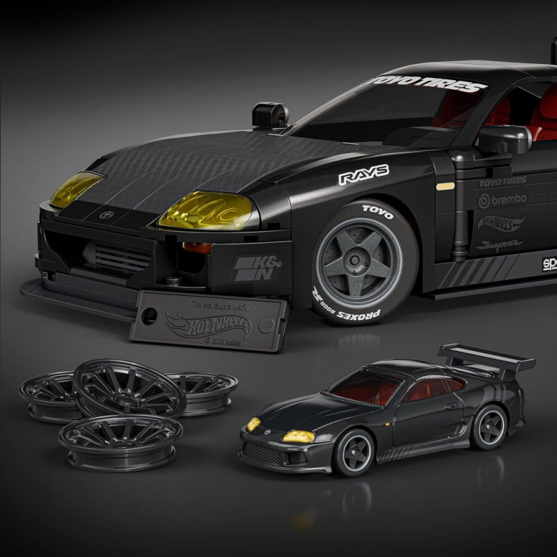 Hot Wheels Elite Mattel Brick Shop Building Set 1/16 '94 Toyota Supra MKIV 4