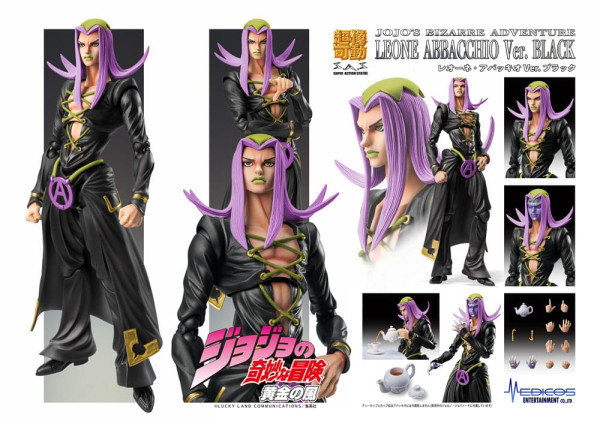 JoJo's Bizarre Adventure Part 5 Super Action Action Figure Chozokado Leone Abbacchio Black Ver. 16 c 10