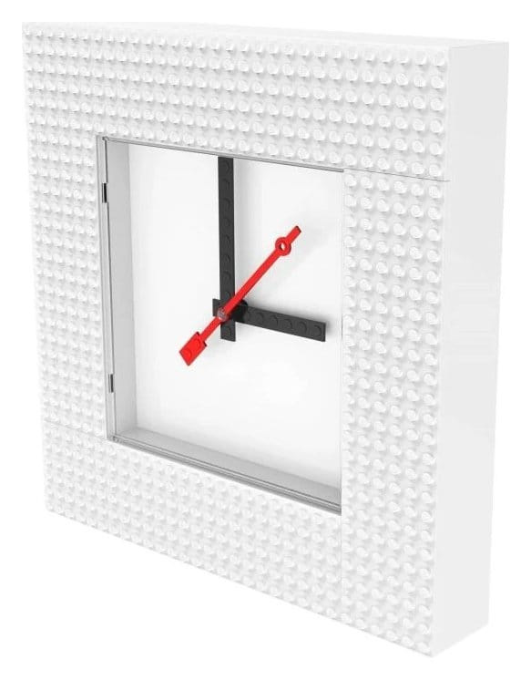 Lego Wall Clock Time by IQHK White 1