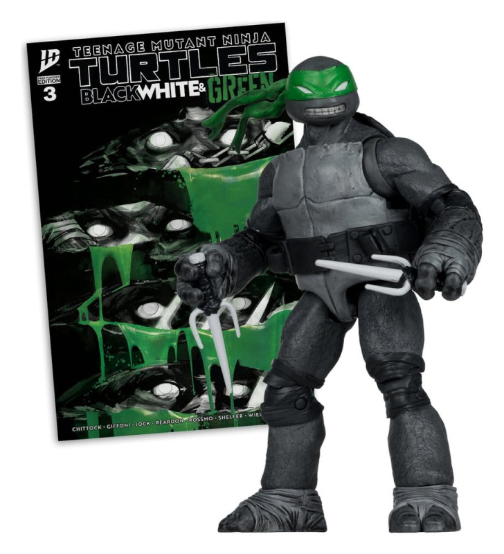 Teenage Mutant Ninja Turtles Page Punchers Action Figure (Black White & Green) (Red Platinum Edition 1
