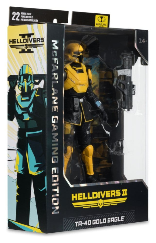 Helldivers II McFarlane Gaming Edition Action Figure T4-40 Gold Eagle 18 cm 7
