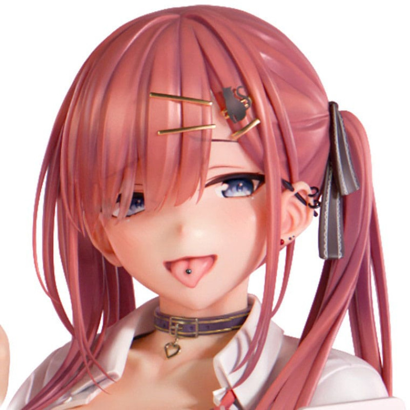 Original Character Statue 1/5 Red-Haired Gyaru-Chan Bare Face Ver. Illustration by Nanamakura 29 cm 9