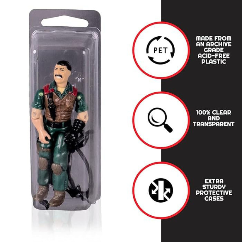 Clamshell PET Protectors 50-Pack for Action Figures 6
