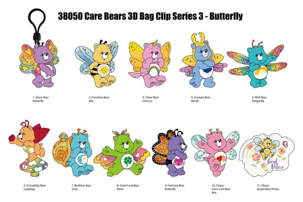 Care Bears 3D PVC Bag Clips Series 3 Blind Bag Display (24) 2