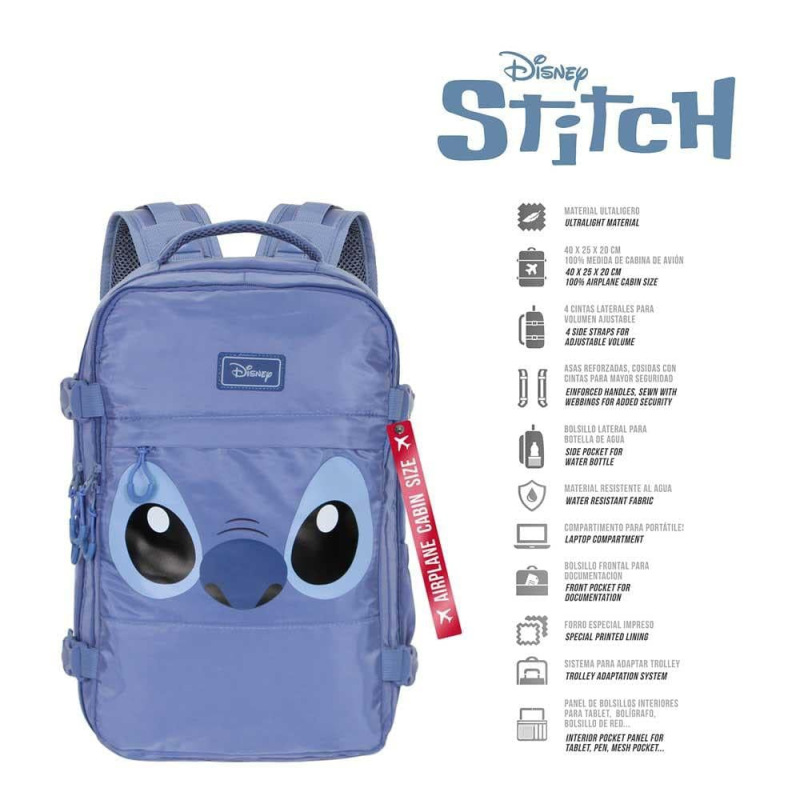 Lilo & Stitch Mercury Underseat Cabin Bag Backpack Face Blue 2