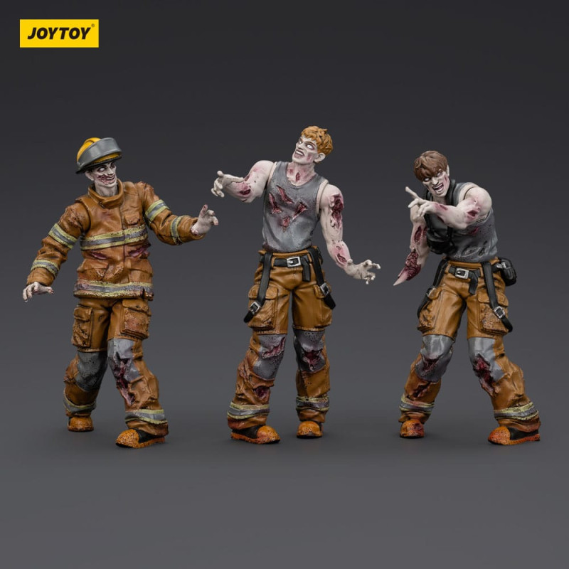 Zombie Dark Source Action Figures 3-Pack Firefighters 8 cm 4