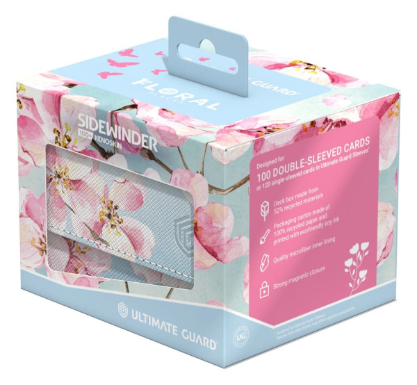 Ultimate Guard Sidewinder 100+ Xenoskin "Floral Places" - Cherry Blossom 8