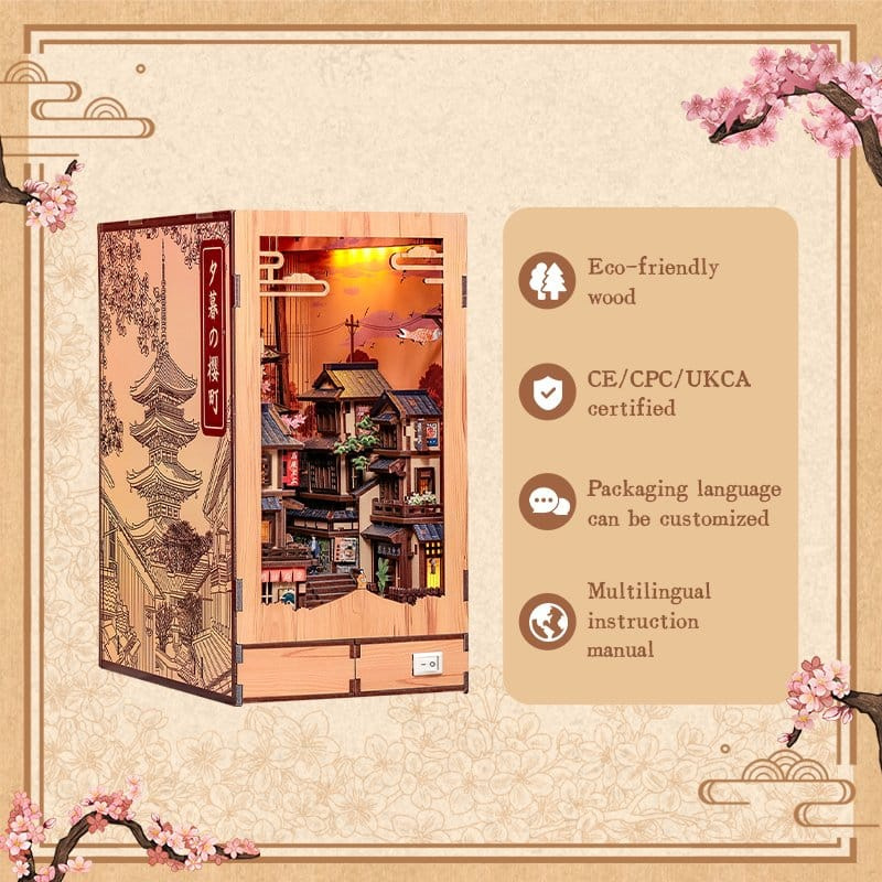 Book Nook Twilight Sakura Path 23 x 12 cm 2