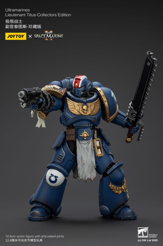 Warhammer 40,000: Space Marine 2 Action Figure Ultramarines Lieutenant Titus Collectors Edition 13 c 9