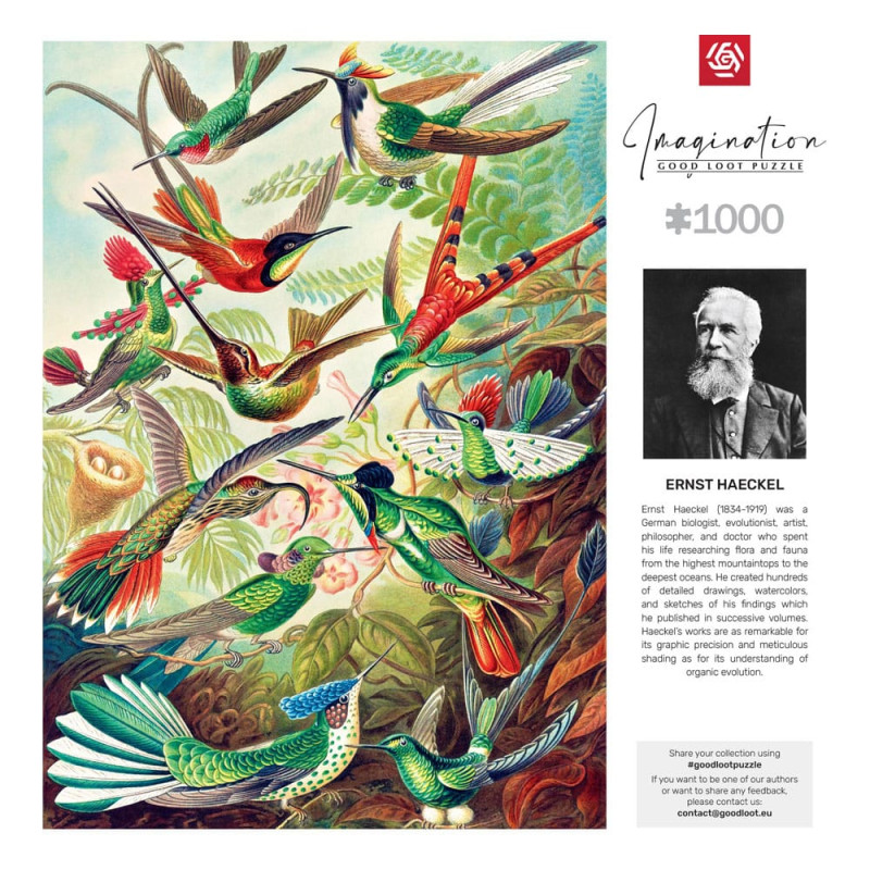 Ernst Haeckel Imagination Puzzle Hummingbirds/Kolibry (1000 pieces) 1