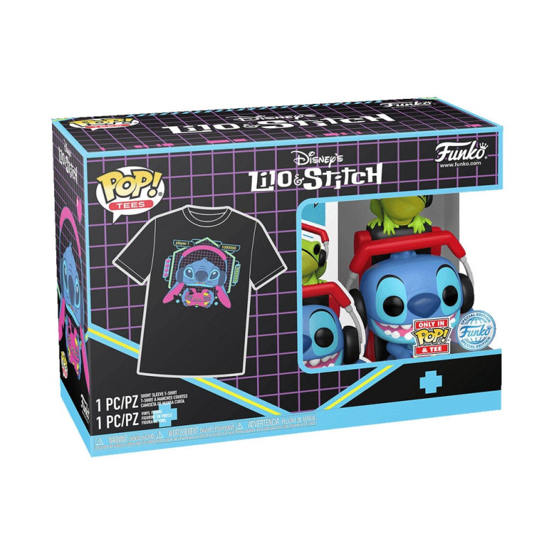 Lilo & Stitch POP! & Tee Box Gmr Stitch w/frog Size M 1