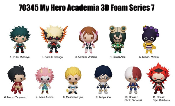 My Hero Academia 3D PVC Bag Clips Series 7 Display (24) 1