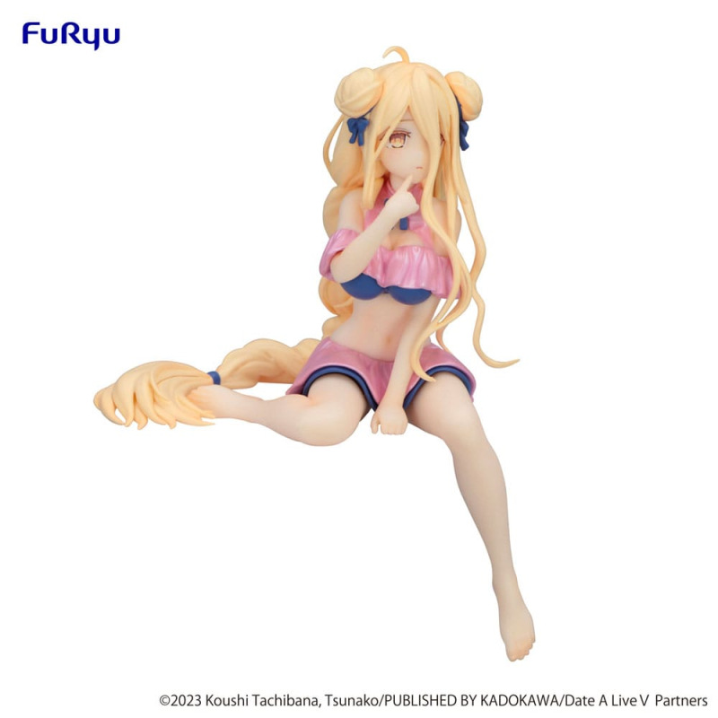 Date A Live V Noodle Stopper PVC Statue Mukuro Hoshimiya Swimsuit Pastel Pink Color Ver. 13 cm 8
