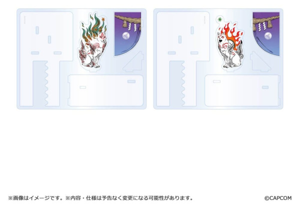 Okami 20th Anniversary Reprint Art Project Acrylic Bookends 14 cm 2