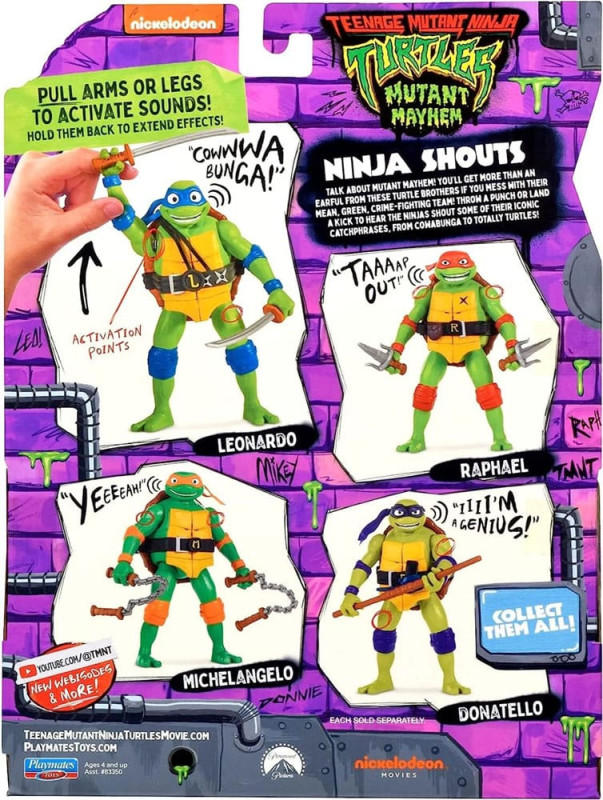 Teenage Mutant Ninja Turtles: Mutant Mayhem Ninja Shouts Action Figure Donatello 14 cm 2