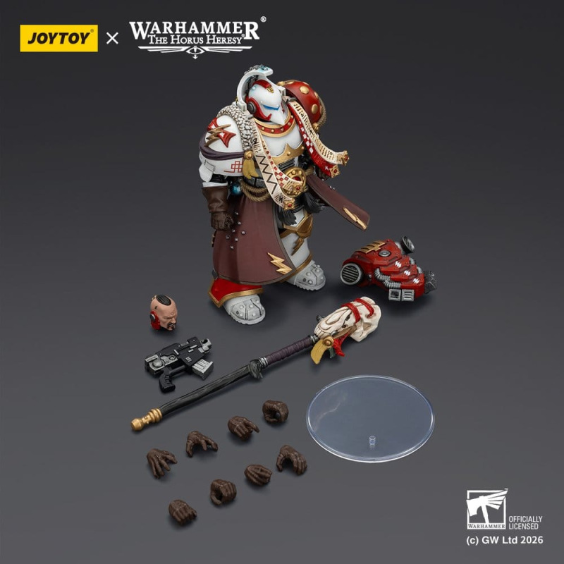 Warhammer 40,000 Action Figure White Scars Stormseer Consulwith Force Staff and Bolt Pistol 12 cm 5
