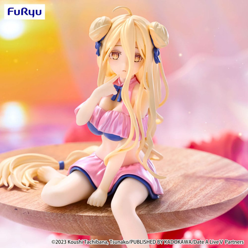 Date A Live V Noodle Stopper PVC Statue Mukuro Hoshimiya Swimsuit Pastel Pink Color Ver. 13 cm 4