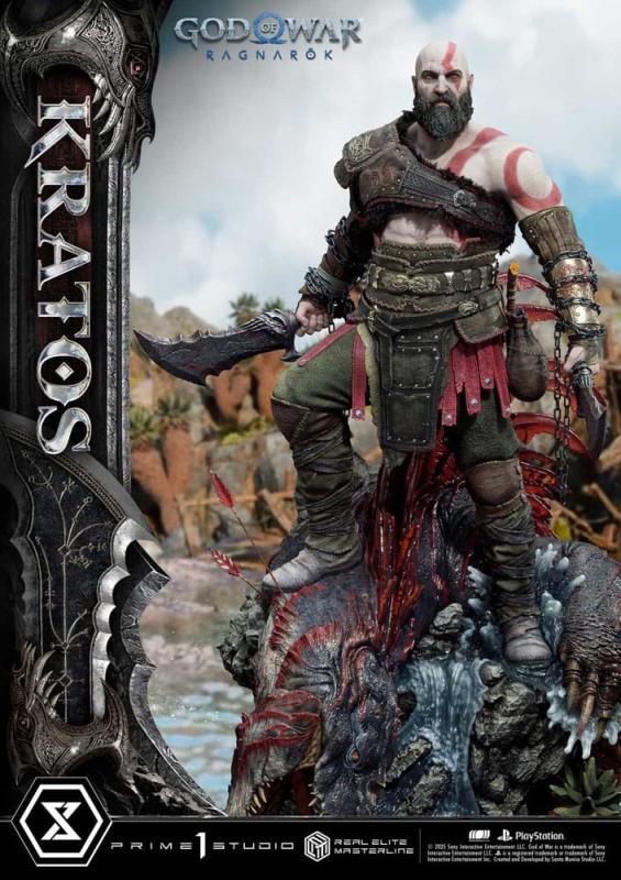 God of War: Ragnarok Real Elite Masterline Series Statue 1/3 Kratos Ultimate Version 95 cm 3