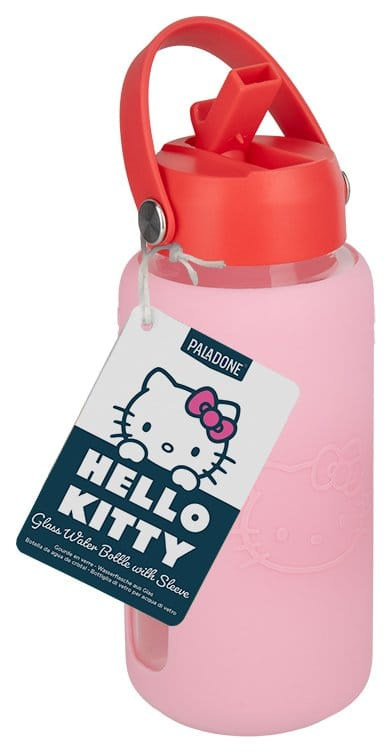 Sanrio Glass Water Bottle Hello Kitty with Sleeve 1