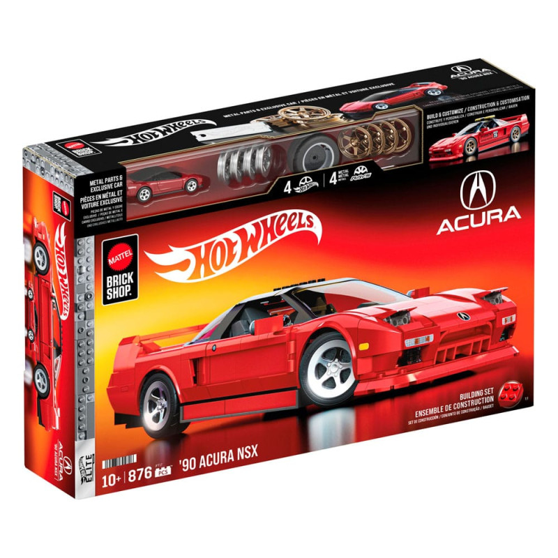Mattel Brick Shop Hot Wheels Elite Series Building Set 1/16 '90 Acura NSX 5
