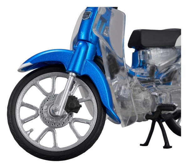 Honda Kaitanics Plastic Model Kit Super Cub 110 Glint Wave Blue Metalic 3