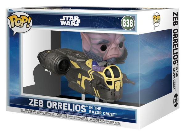 Star Wars: The Mandalorian and Grogu POP! Rides Deluxe Vinyl Bobblehead Figure Zeb Orrelios in the R 1