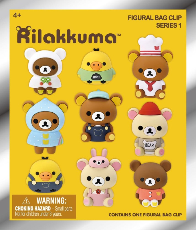 Rilakkuma 3D PVC Bag Clips Series 1 Blind Bag Display (24) 1