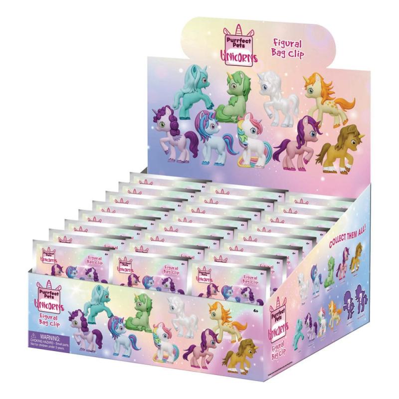 Unicorns 3D PVC Bag Clips Series 1 Display (24)