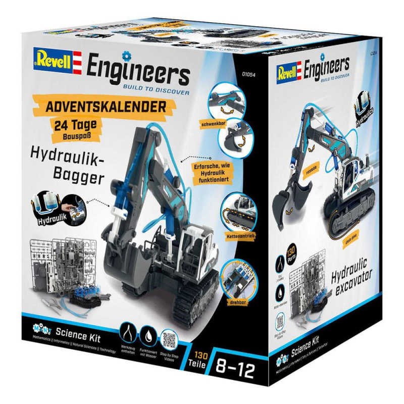 Revell Engineers Advent Calendar Hydraulic excavator model kit 4