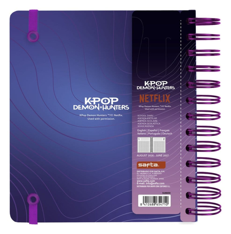 KPop Demon Hunters School Diary daily planner 2026/2027 A5 1