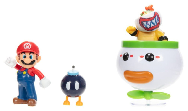 World of Nintendo Mini Figure 2-Pack Mario and Bowser Jr. Clown Car 6 cm 3