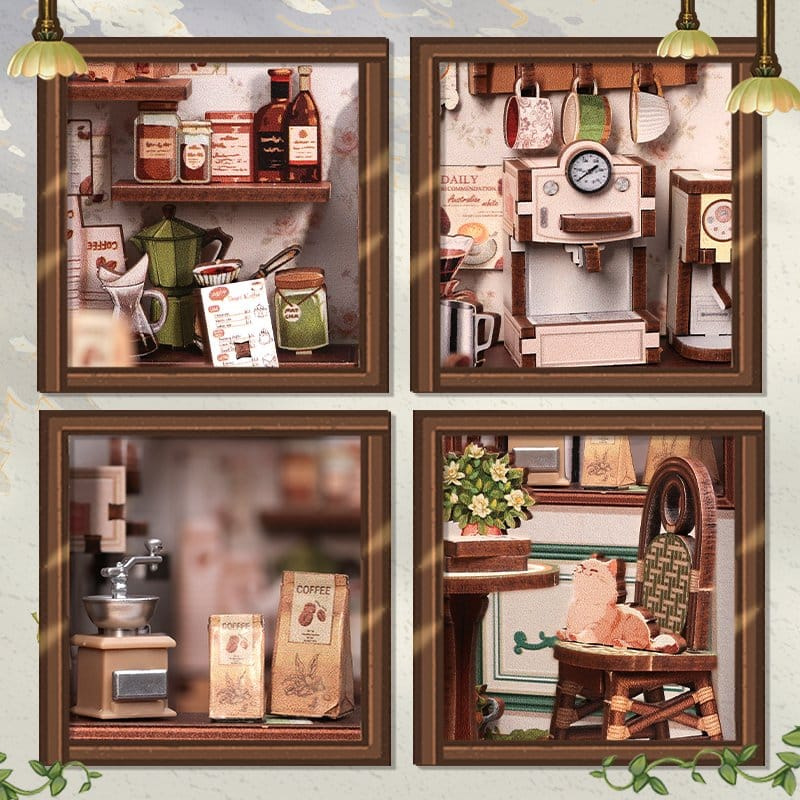 Miniature House Model Kit Sunny Cafe 20 x 16 cm 2
