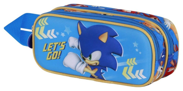 Sonic - The Hedgehog 3D Double Pencil case SEGA Go Blue