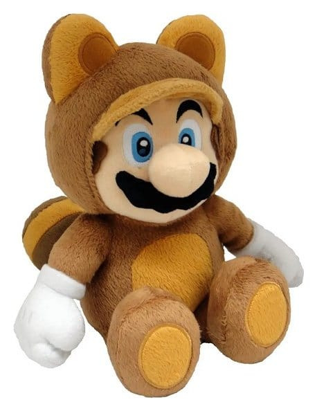 Super Mario Plush Figure Tanooki Mario 22 cm
